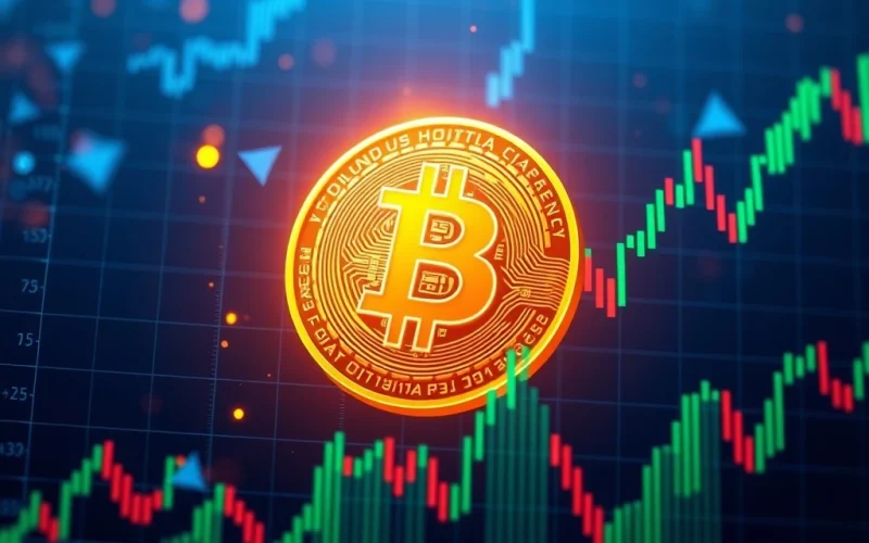 Bitcoin price chart showing volatility and recovery in the cryptocurrency market.
