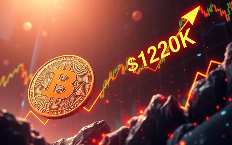 Bitcoin price surges toward $120K as institutional activity intensifies.