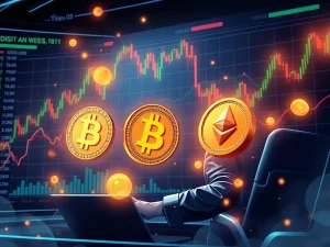 Smart money trader analyzing Bitcoin and Ethereum long positions on a digital dashboard