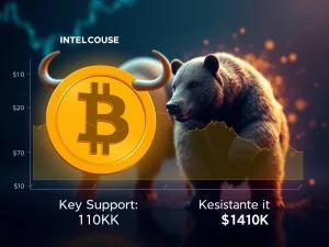 Bitcoin price analysis showing key support and resistance levels for traders