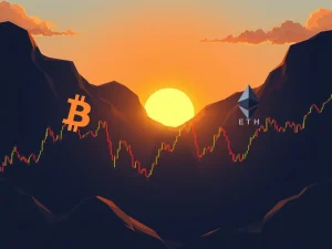Bitcoin and Ethereum price charts under macro uncertainty during summer consolidation
