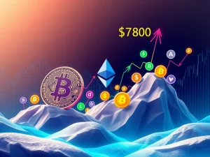 A visual representation of current crypto market dynamics, highlighting Bitcoin's stability, Ethereum's rising price, and an altcoin surge.