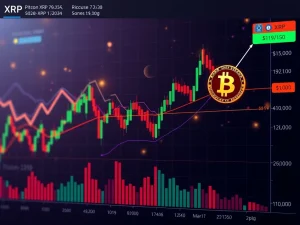 XRP and Bitcoin price chart highlighting critical resistance levels and altcoin volume surge