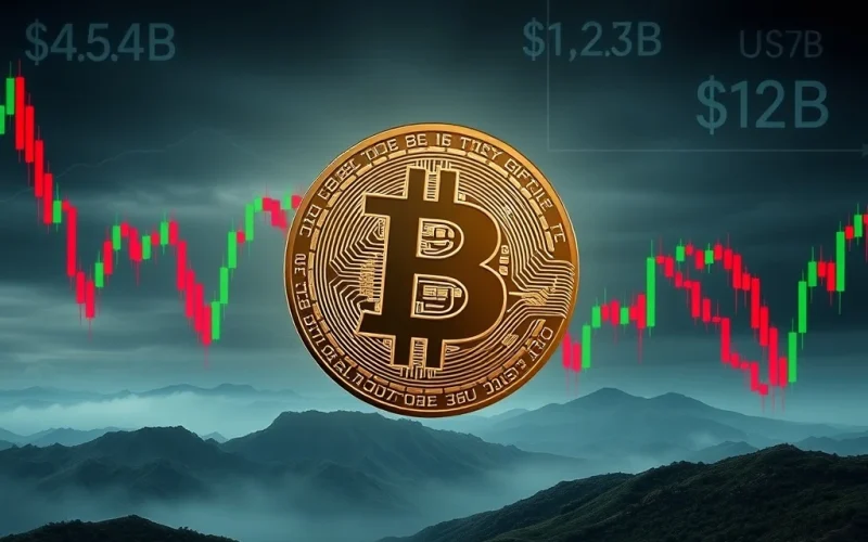 A visual representation of soaring Bitcoin Open Interest amidst market uncertainty, reflecting potential extreme volatility.