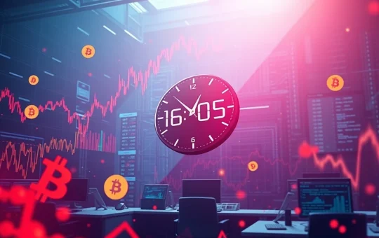 Charts showing Bitcoin options expiry data from Deribit, illustrating significant market volatility and price impact.