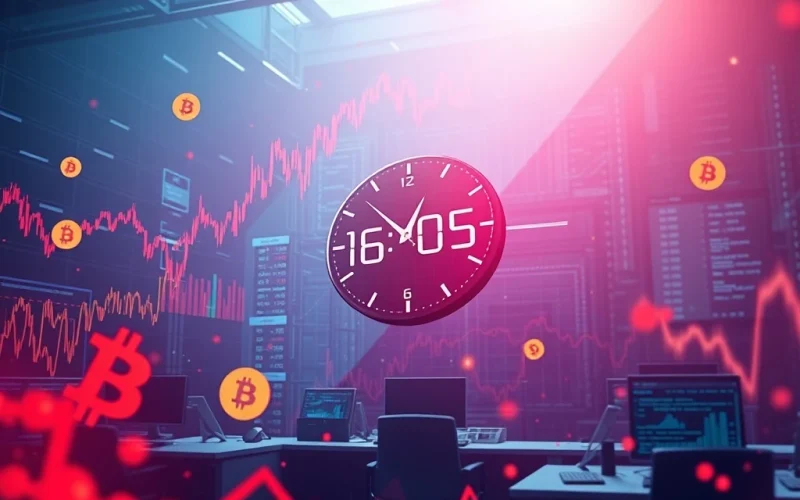 Visualizing the impact of a significant Bitcoin Options Expiry on market volatility, with Deribit's trading platform in the background.