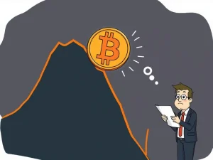 Bitcoin price chart showing overvaluation and bubble risks