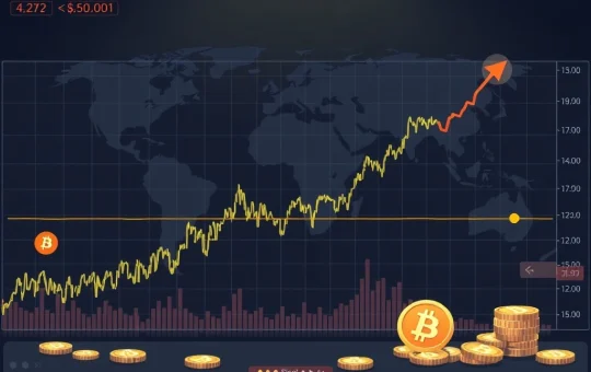 A chart showing a significant Bitcoin price drop, highlighting the impact of inflation fears and regulatory scrutiny on the crypto market.