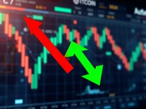 Visualizing Bitcoin's complex price movements, showing the conflicting bearish wedge and bullish pennant patterns for Bitcoin Price Analysis.