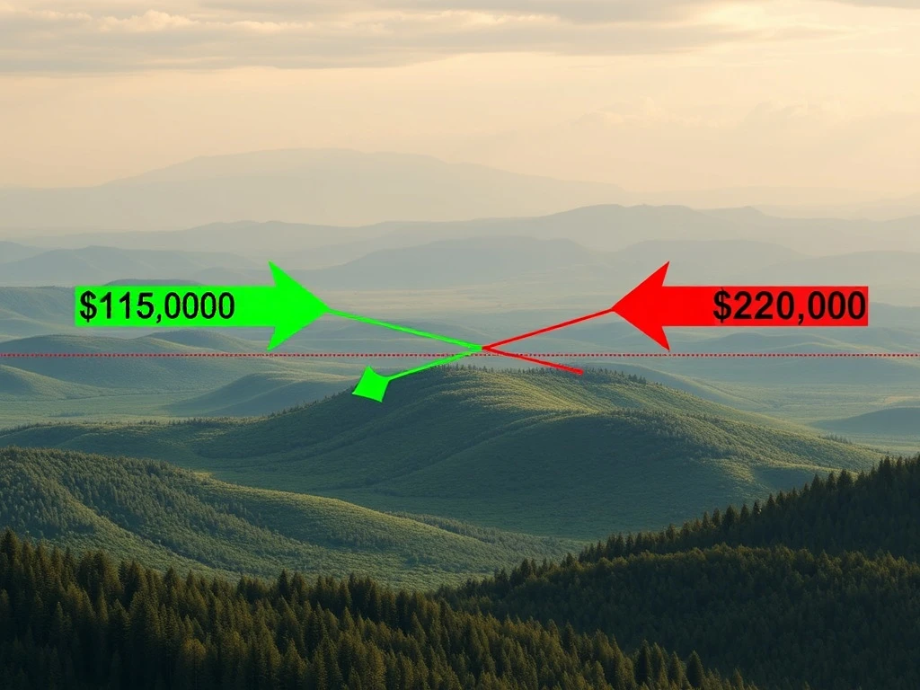 Bitcoin price analysis showing a tug-of-war between bullish and bearish technical patterns at key resistance and support levels.