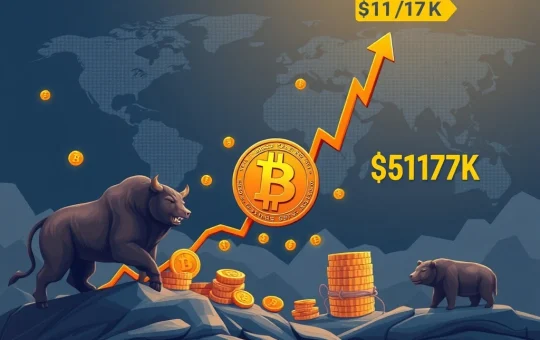 Bitcoin price chart showing consolidation between key liquidation clusters and an unfilled CME gap.
