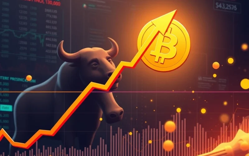 A digital chart showing Bitcoin's price hitting a resistance level, symbolizing the current Bitcoin price consolidation in the crypto market.