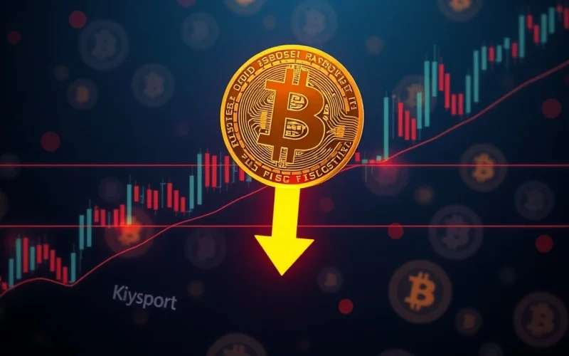 A Bitcoin price chart showing consolidation, highlighting RSI divergence and the critical $111K Bitcoin support level, signaling potential downside risk.