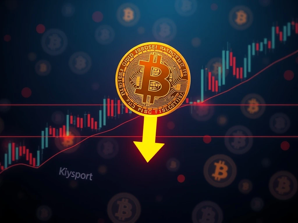 A Bitcoin price chart showing consolidation, highlighting RSI divergence and the critical $111K Bitcoin support level, signaling potential downside risk.