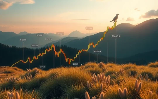 A dynamic chart illustrating Bitcoin price consolidation around $118,000, highlighting institutional accumulation and market volume trends.