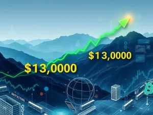 Bitcoin price chart displaying a crucial $110,000 support level, indicating the path towards a $130,000 Bitcoin target.
