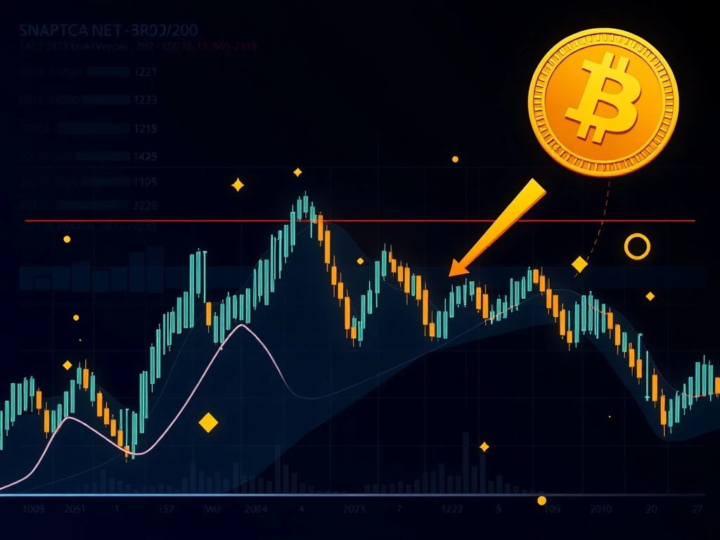 Chart showing a rapid Bitcoin price dip and rebound after Galaxy Digital's sell-off, highlighting Bitcoin market resilience.
