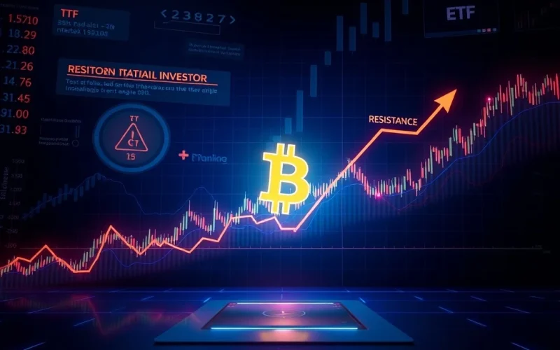 Bitcoin price surging toward resistance amid ETF inflows and institutional demand