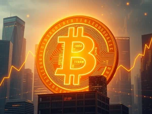 A vibrant digital representation of Bitcoin Price, symbolizing its rapid growth and institutional integration within the global financial market.
