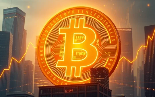 A vibrant digital representation of Bitcoin Price, symbolizing its rapid growth and institutional integration within the global financial market.