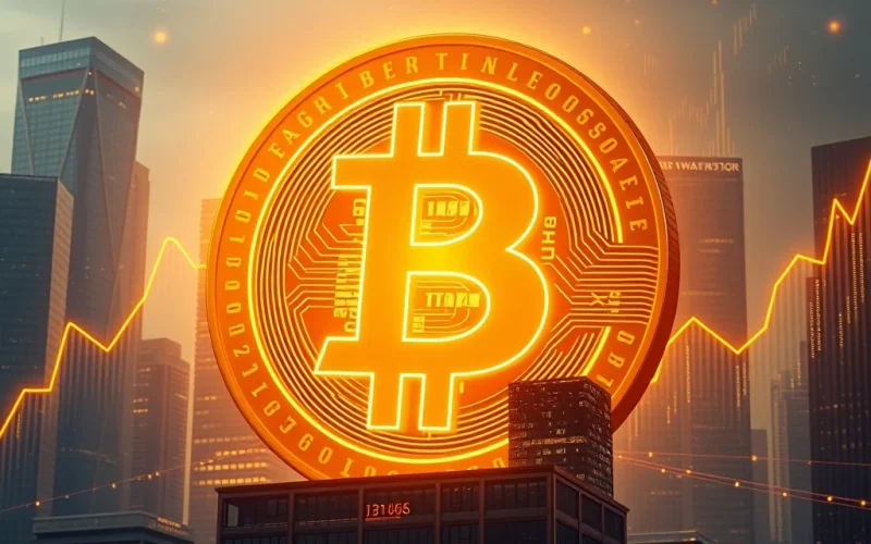 A vibrant digital representation of Bitcoin Price, symbolizing its rapid growth and institutional integration within the global financial market.