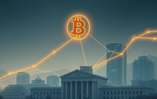 A visual representation of Bitcoin's potential growth, illustrating its $1M 2030 price target fueled by institutional Bitcoin adoption and US Treasury policy.