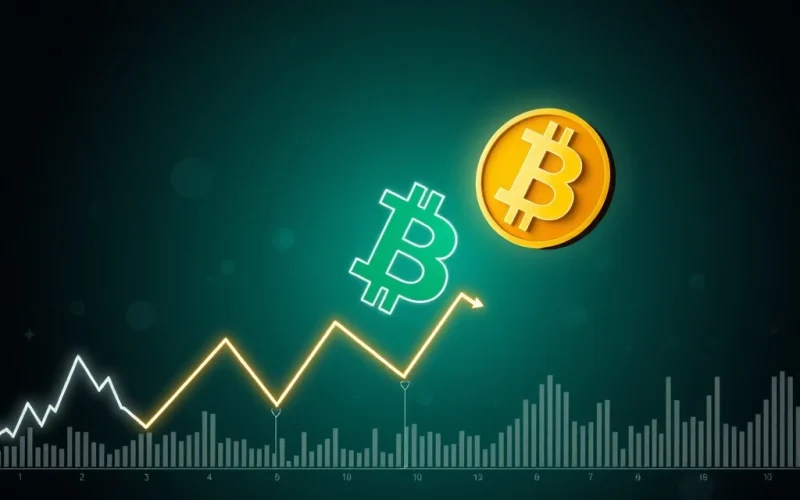 A Bitcoin symbol dramatically falling, illustrating the recent sharp drop in Bitcoin price due to market volatility.