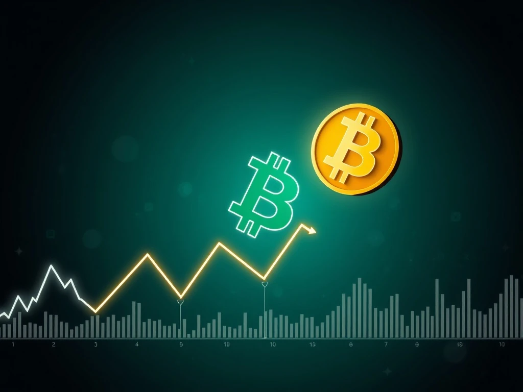 A Bitcoin symbol dramatically falling, illustrating the recent sharp drop in Bitcoin price due to market volatility.