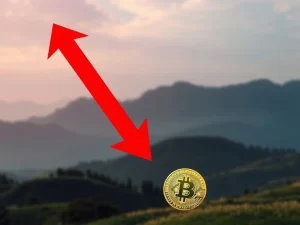A chart showing a sharp Bitcoin price drop after Galaxy Digital's significant BTC sell-off, indicating crypto market volatility.