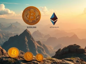 A visual representation of an ambitious Bitcoin price prediction and Ethereum price target, alongside high-potential LILPEPE crypto and BTCBULL token.