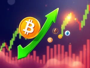 Chart showing Bitcoin's powerful price rebound and altcoins surging, indicating crypto market recovery after recent volatility.
