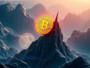 A vibrant chart showing Bitcoin's price rebound and SUI crypto surging, illustrating the recent market recovery.