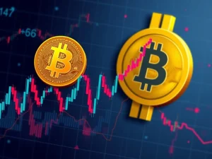 Bitcoin price chart with U.S. dollar influence and regulatory backdrop