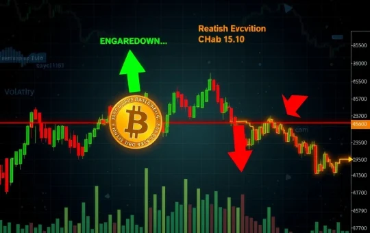 Bitcoin price chart showing inverse H&S neckline retest. Critical juncture for bullish breakout or bearish breakdown in Bitcoin technical analysis.