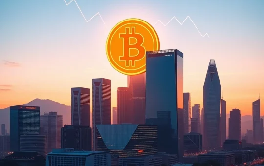 Chart showing Bitcoin price soaring towards $150,000, driven by institutional investment and market confidence.