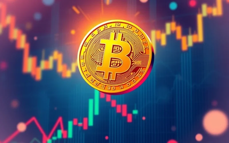 A Bitcoin Price chart showing consolidation and a potential upward breakout, illustrating the current market analysis.