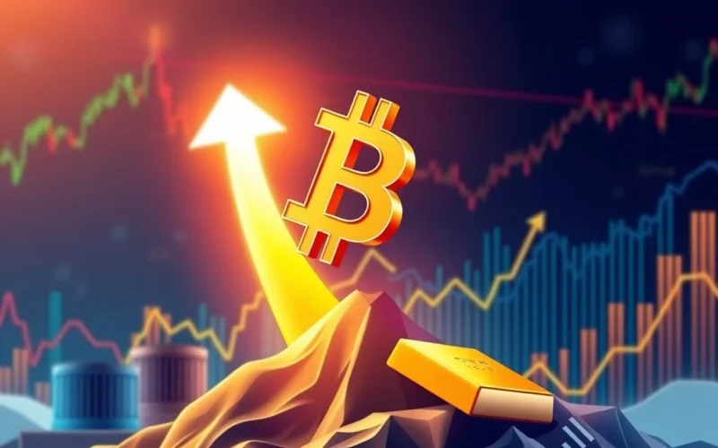 A visual representation of Bitcoin's price surge, illustrating the impact of institutional demand on the crypto rally.