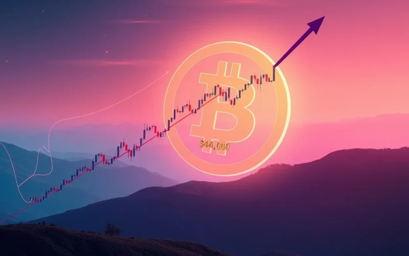 A Bitcoin price chart illustrating an inverse head and shoulders pattern, signaling a potential surge towards $144K, representing a crucial Bitcoin price prediction.