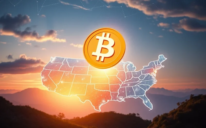 Visualizing the monumental Bitcoin price surge driven by the US National Bitcoin Reserve and pro-crypto policies, symbolizing new era of digital finance.