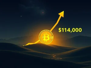 A chart showing Bitcoin's price trajectory with an inverse head and shoulders pattern, indicating a potential $144K Bitcoin price target.
