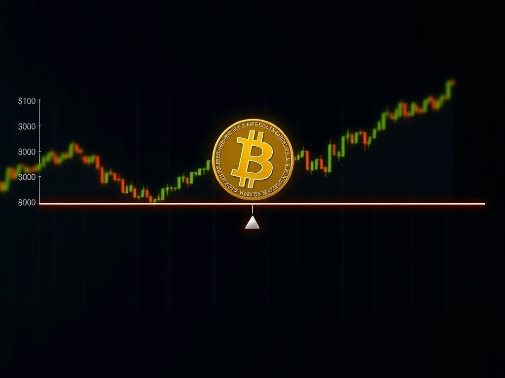 A visual representation of Bitcoin price volatility, showing BTC trapped between $120K and $113K liquidation clusters, with a CME gap below.