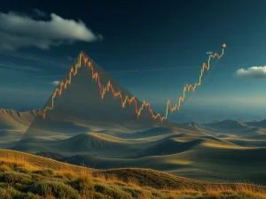 A Bitcoin price chart illustrating a tightening falling wedge pattern and key resistance levels, indicating an imminent major move for BTC.