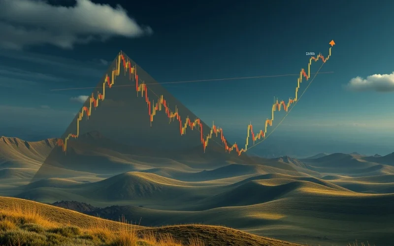 A Bitcoin price chart illustrating a tightening falling wedge pattern and key resistance levels, indicating an imminent major move for BTC.