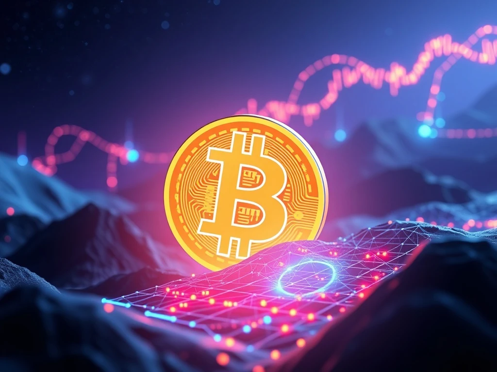 A conceptual image illustrating Bitcoin's vulnerability to quantum threats while a secure, user-friendly WeWake platform emerges as a solution for crypto security.