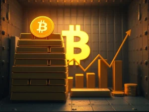Central bank officials analyzing gold bars and a glowing Bitcoin symbol, illustrating the seismic shift in global reserve strategy and the latest Bitcoin News.
