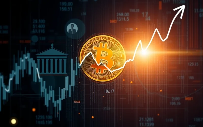A broken Bitcoin 4-year cycle graph, illustrating the profound shift in Bitcoin market dynamics due to institutional investment.