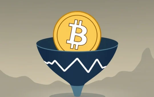 A visual representation of Bitcoin's 97-day risk-off streak, showing its impact on crypto liquidity and price range compression.
