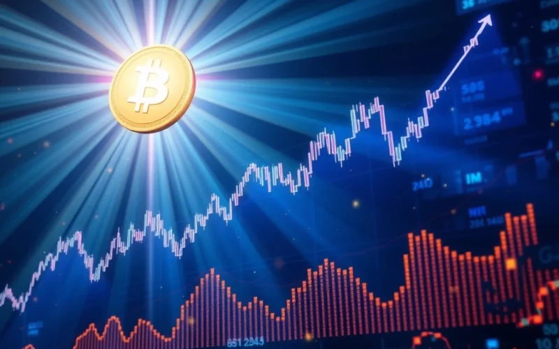 A visual representation of Bitcoin's RSI soaring, indicating a strong bull phase based on PlanB's forecast for crypto market analysis.