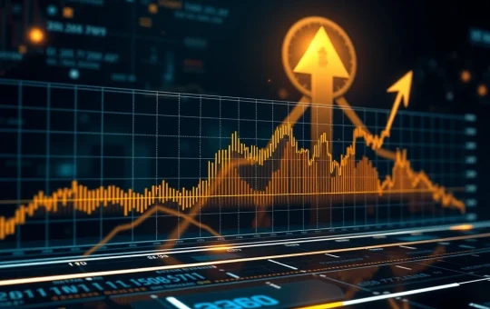 A Bitcoin chart displaying the Relative Strength Index (RSI) at 75, indicating an overbought state, symbolizing the ongoing Bitcoin bull run predicted by PlanB.