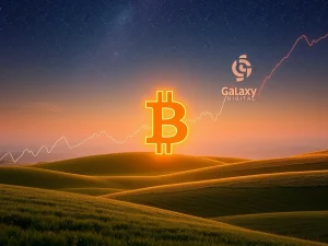 A large, digital Bitcoin symbol with charts showing a brief dip followed by swift recovery, representing the monumental Satoshi-era Bitcoin sale and market resilience.